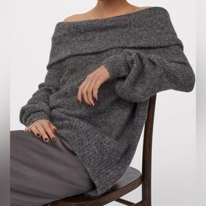 H&M Charcoal Cowl Neck Sweater